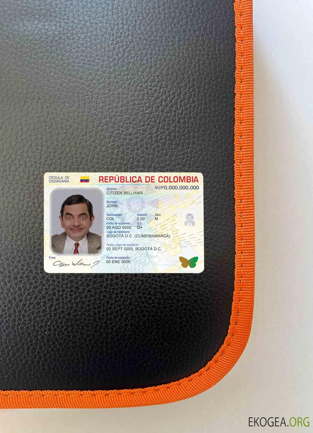 Colombie ID (2020 – présent) photolook AVANT